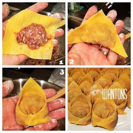 Steps to making wantons