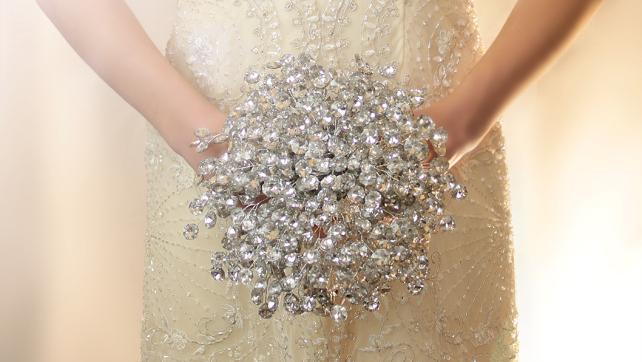 Gorgeous Crystal Wedding Bouquet
