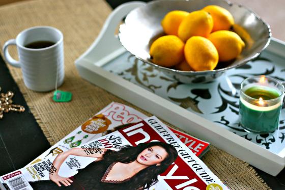 NookAndSea-Blog-Pollinate-Media-InStyle-People-Style-Watch-Magazine-Target-Promo-Candle-Lemons-Bowl-Silver-Metal-White-Tray-Mug-Tea-Burlap-Table-Runner-Coffee