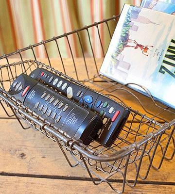 A wire basket of sorts for storing remote controls I'm thinking will make a dramatic difference. 