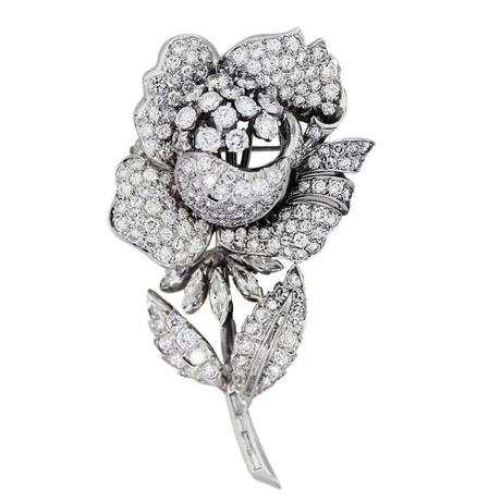 Diamond Rose Flower Pin, will and kate pregnant, royal baby, kate middleton pregnant