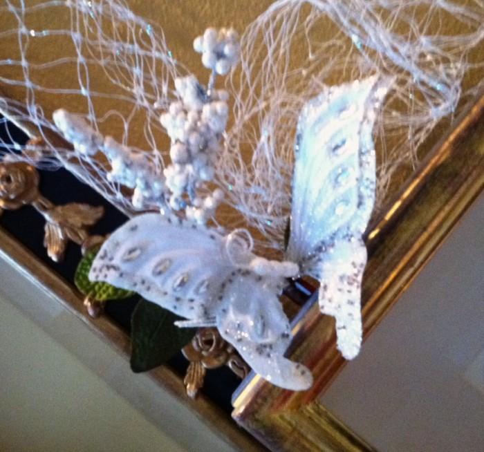 YES Spaces mantel butterfly 700x654 My Holiday Mantel