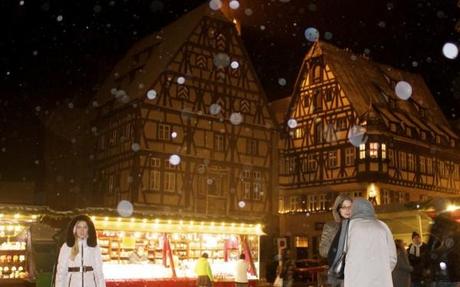 Christmas Market in Rothburg ob der Tauber, Bavaria, Germany