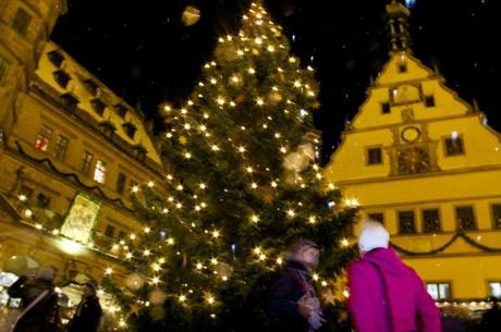 Christmas market in Rothenburg ob der Tauber, Bavaria, Germany
