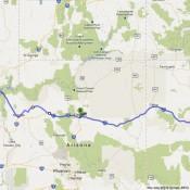 Road Trip Route from Las Vegas Flagstaff AZ Albuquerque NM