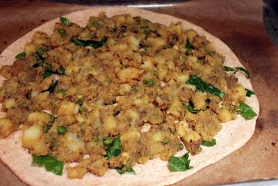 Guest Blogger: Vegan Richa – Samosa and Onion Bhajji Pizza with Wheat Chickpea Crust