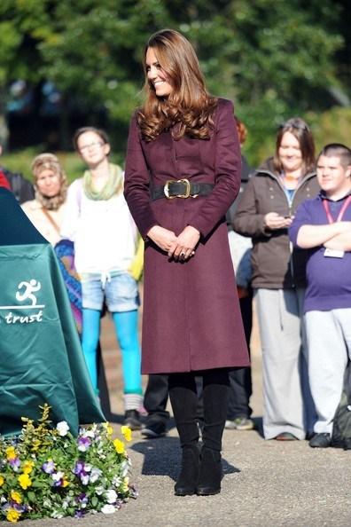 Kate Middleton Black Suede Knee High Boots