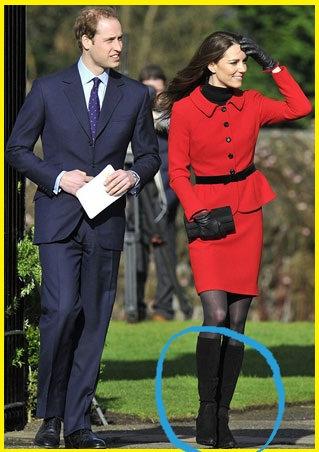 Kate Middleton Knee High Boots in Suede