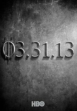 HBO’s acclaimed drama Game of Thrones will return on March 31, 2013.[Image from  http://upload.wikimedia.org]
