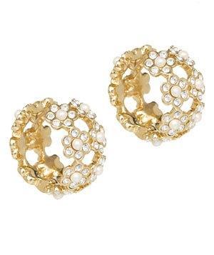 Park Avenue Huggie Pearl Hoops