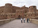 The Lahore Gate the main tourist entrance to the Agra Fort