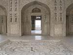 Unused water feature inside the Diwan I Am (Hall of Public Audience)