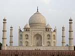 View of the Taj Mahal seen from the Mehtab Bagh gardens