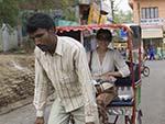 Sonya and the rickshaw tour guide