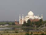 The Taj Mahal viewed from Agra Fort