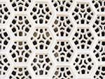 Jali screens of intricately carved white marble