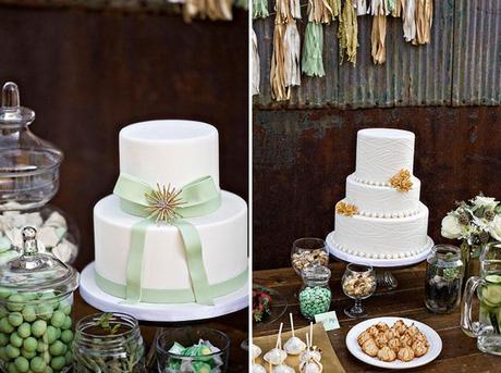 green bow cake