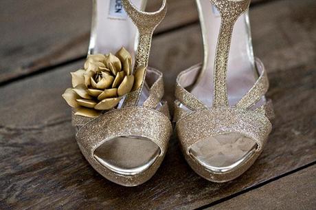 gold heels