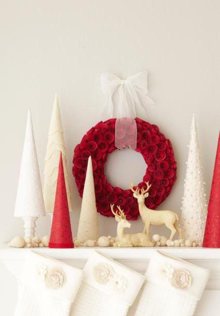 decor red and white christmas4 Decorate for Christmas with Red and White HomeSpirations