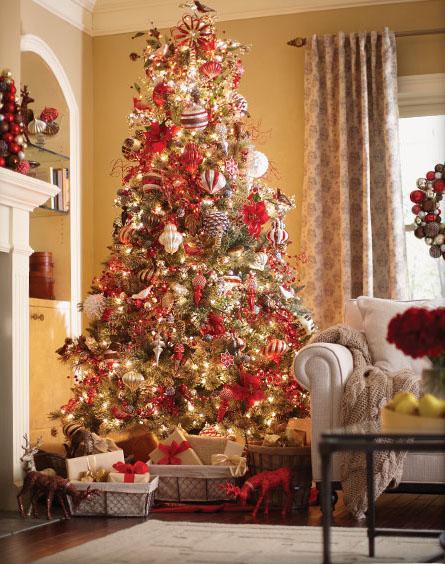 decor red and white christmas Decorate for Christmas with Red and White HomeSpirations