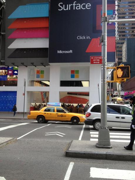 Since Microsoft does not have an edible case, perhaps shoppers at this Times Square store will head to the nearest Sbarro or Tad's Steaks to create their own!