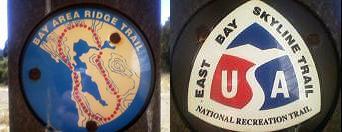 Bay Area Ridge Trail and East Bay Skyline Trail badges