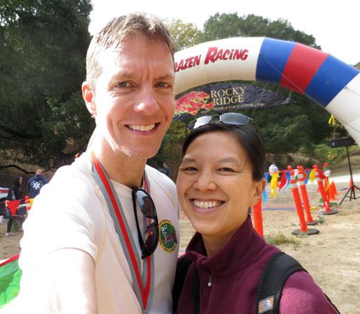 Mike Sohaskey and Katie Ho at Rocky Ridge Half Marathon