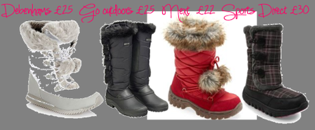 fashion for frosty mornings snowboots on tuesday shoesday from next debenhams go outdoors and sports direct