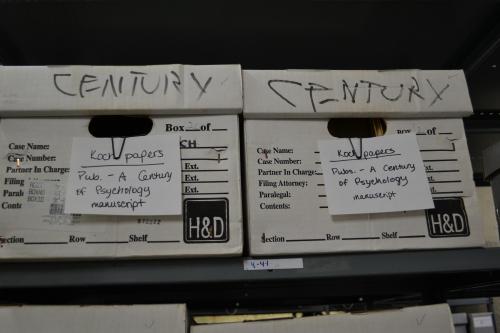 Some boxes have clues on them – notice “Century” written on the lid.  After evaluating the contents, I clipped the note on the front.