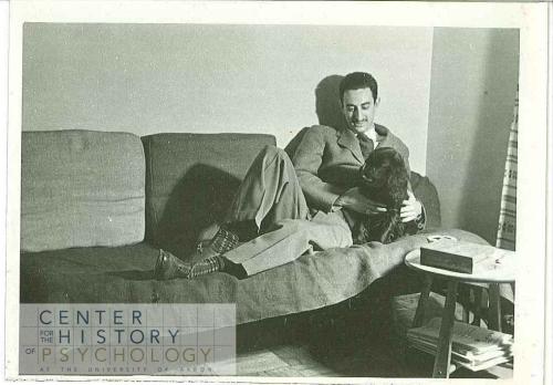 These 1940s photographs are not identified.  Is this Koch (around the age of 30) with his dog?