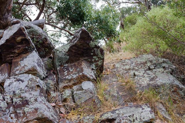 rocks on climb up falcons spur