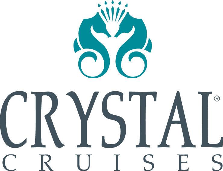 The Crystal Cruises logo features two seahorses forming a heart shape (well, kind of)