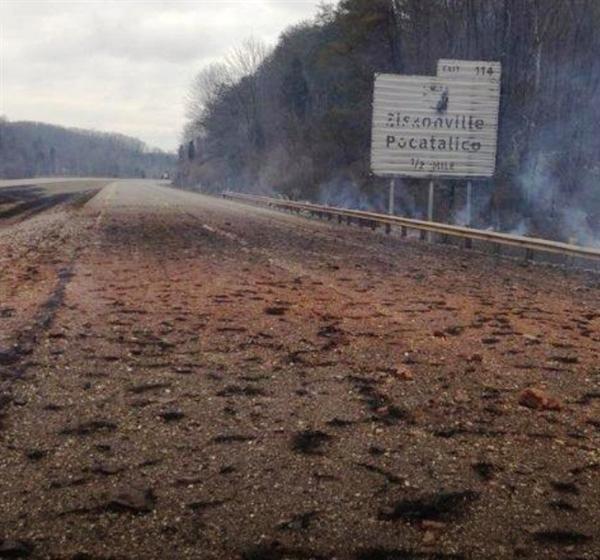 Gas line explodes in West Virginia; homes burn, freeway damaged