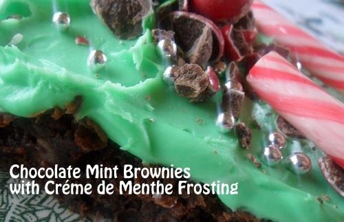 Day 12: Chocolate Mint Brownies with Crème de Menthe Frosting