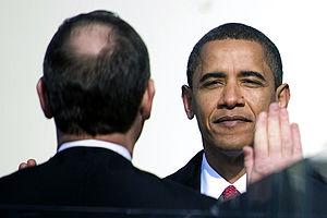 President Barack Obama takes the oath of offic...