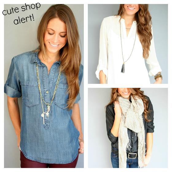 NookAndSea-Blog-Rosie-True-Online-Store-Fashion-Shopping-Chambray-Shirt-Blue-White-Blouse-Scarf-Long-Hair-Necklace-Beachy