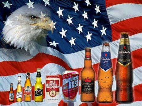 american-flag beer lineup