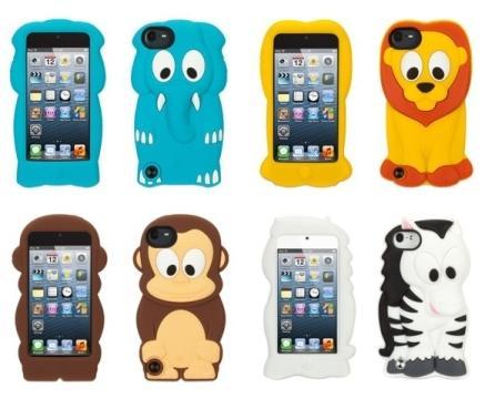 KaZoo iPod Touch 5G Silicone Case - Lion, Monkey, Elephant, Zebra