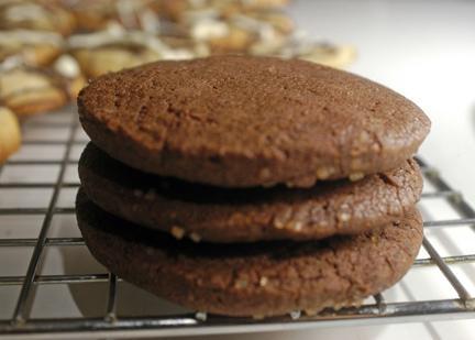 Chocolate Butter Cookies with sanding sugar