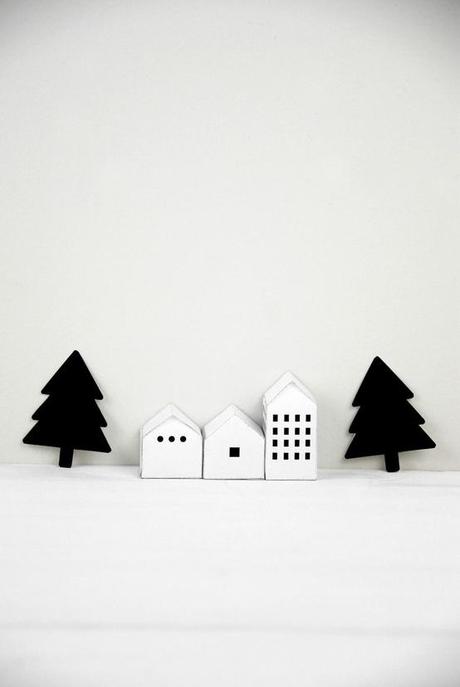 It's a black and white Xmas: graphic trees