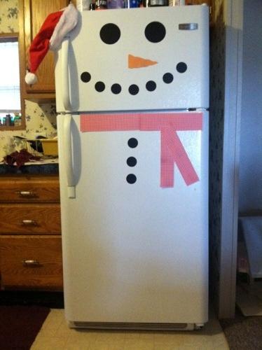 Easy Christmas Craft: Snowman Fridge - Paperblog
