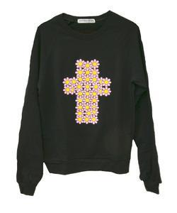 Favorite Brands of 2012 Image of FLOWER CROSS BLACK SWEATER