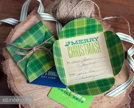 Printable Country Christmas Petal Card