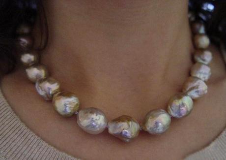 Baroque Metallic Freshwater Pearl Necklace