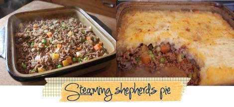 steaming shepherds cottage pie recipe pieday friday cooking method