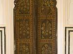 A wooden door at the Hawa Mahal