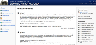 Coursera - Greek and Roman Mythology by Peter Struck