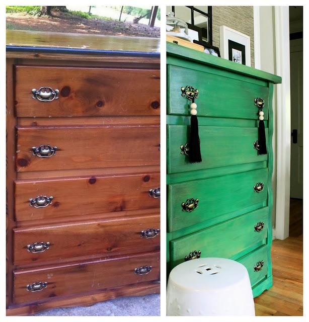 the hunted interior DIY green dresser How to Use Emerald in Your Childs Room (Pantone 2013 Color of the Year!)