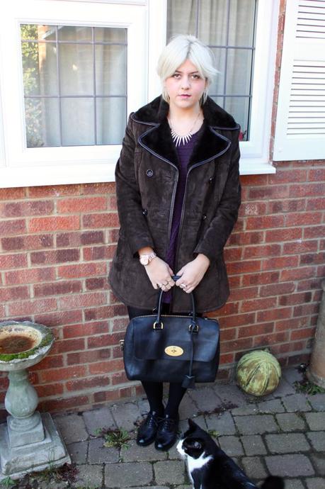 the brown suede coat