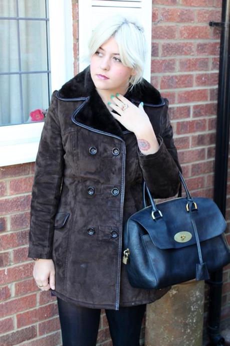 the brown suede coat